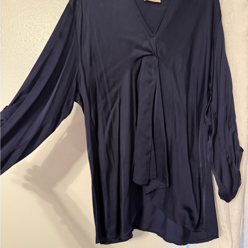 Elegant Navy Blue Women's Top